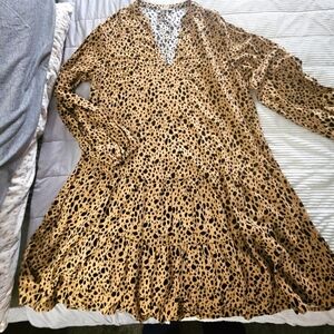 GAP Leopard Print Women's Dress Size L